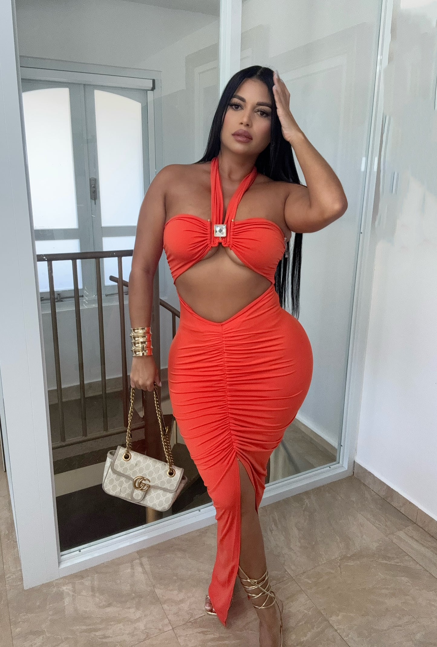 Keep walking Orange Dress