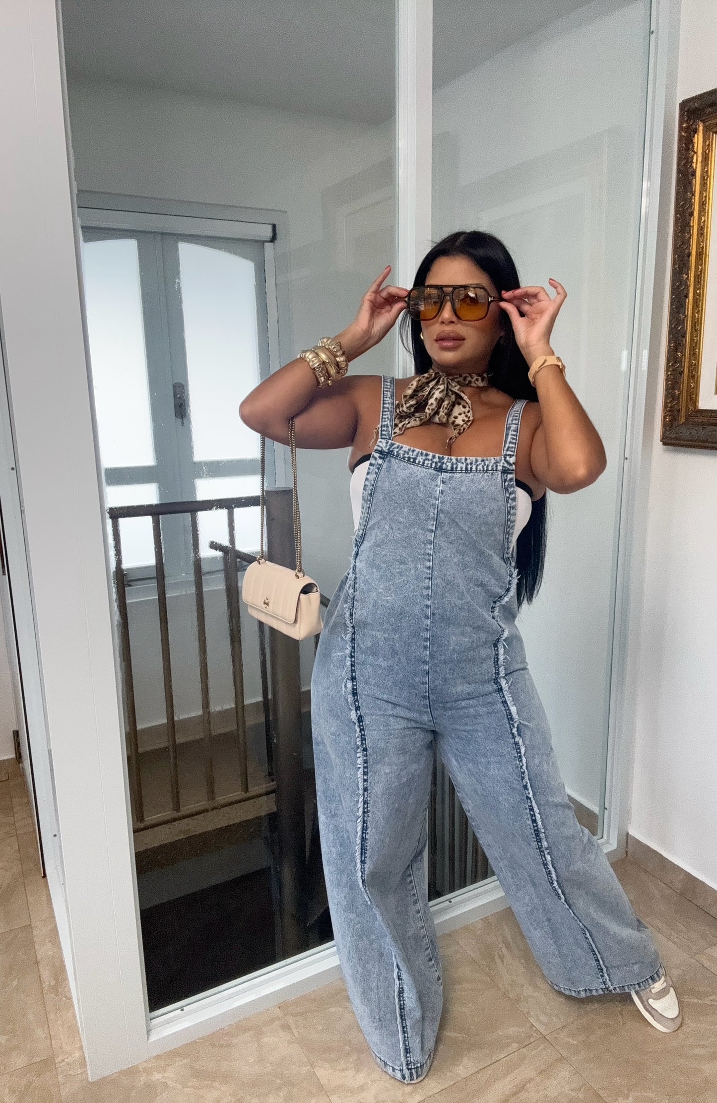 Blue wide leg Jumpsuit 🩵