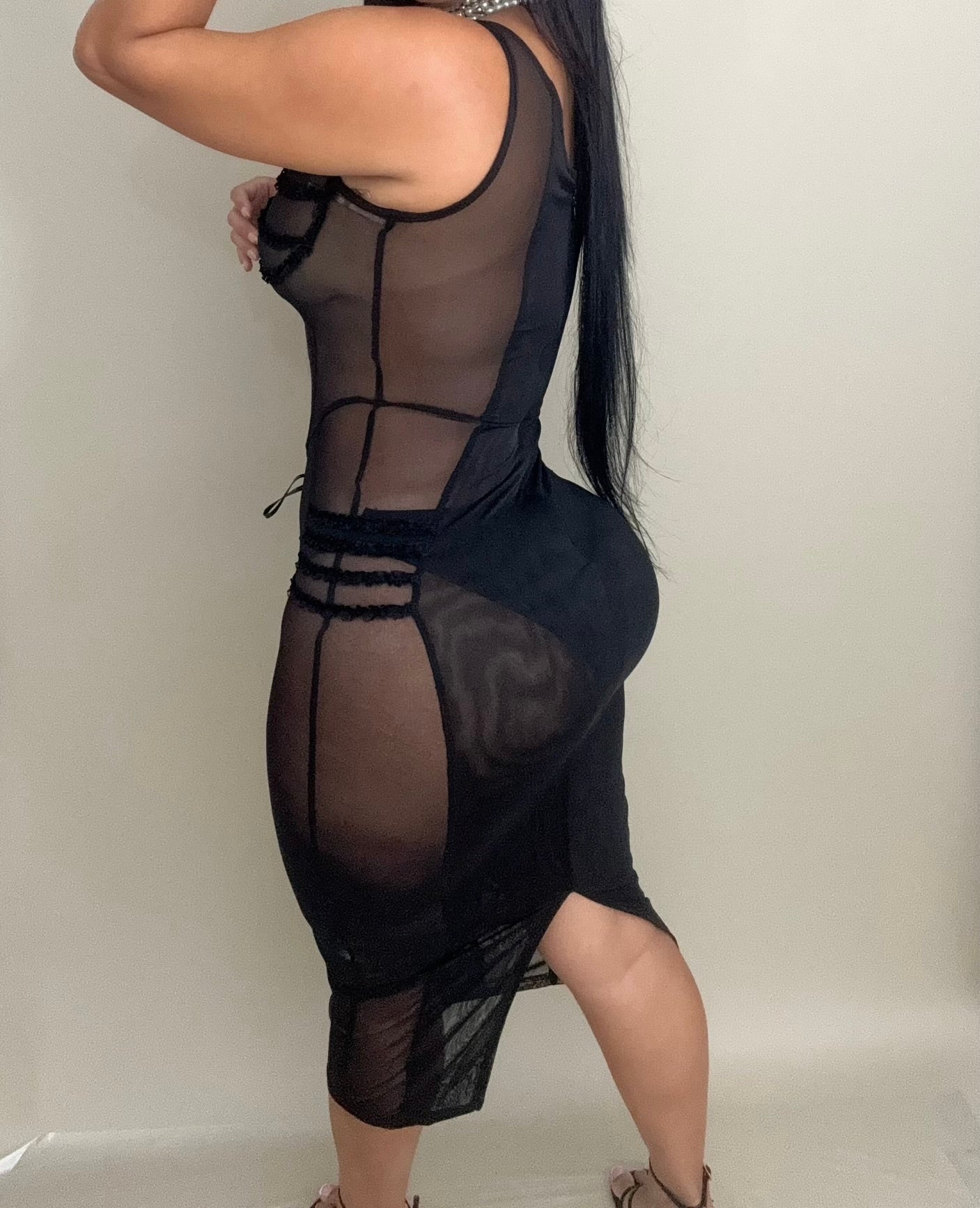 Mesh Black Dress