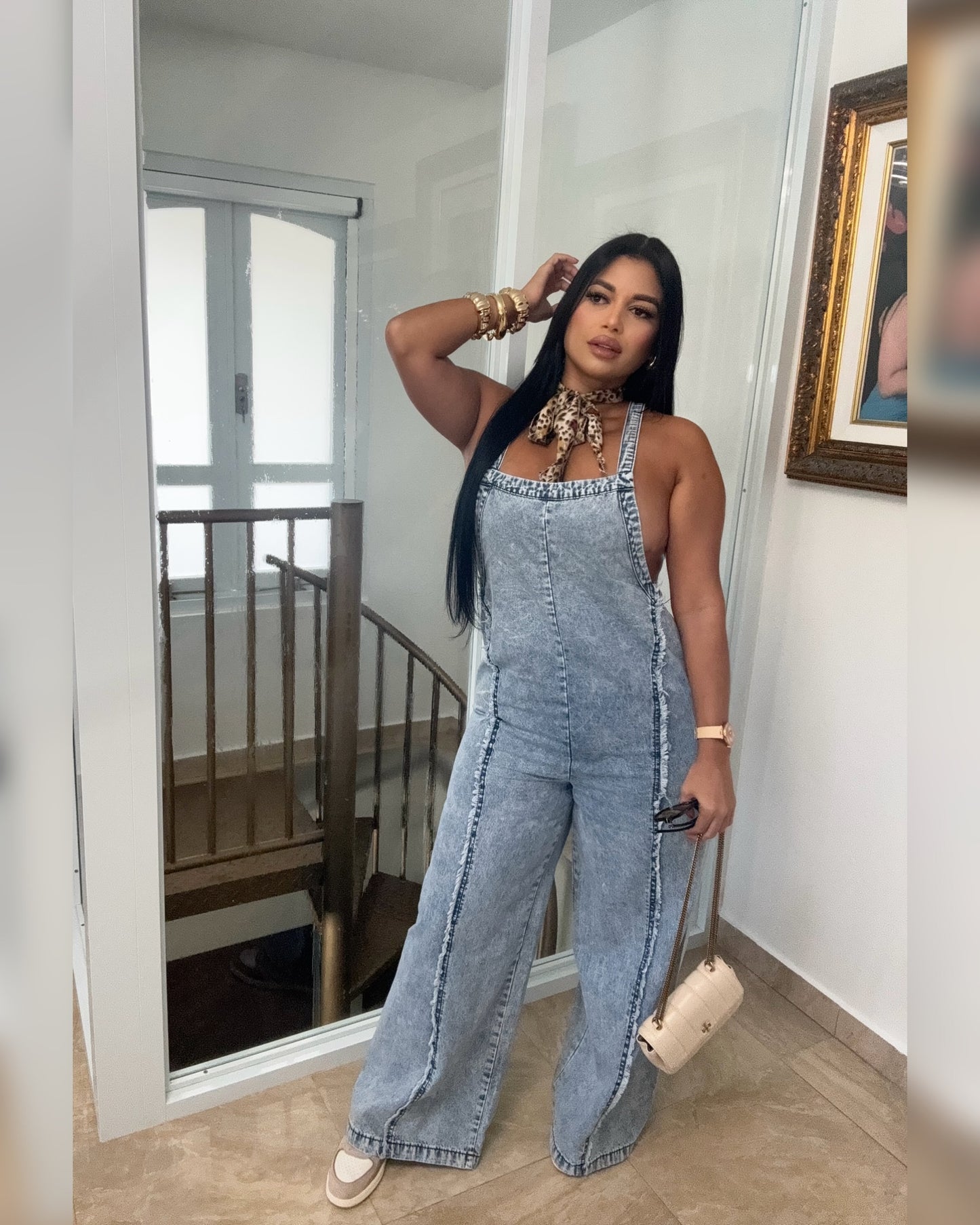 Blue wide leg Jumpsuit 🩵