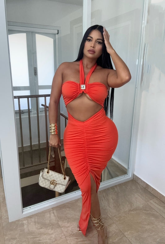 Keep walking Orange Dress