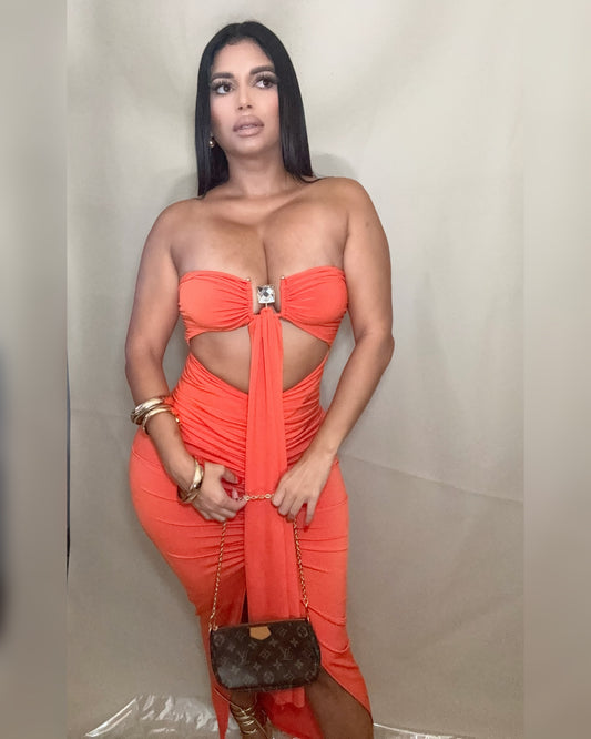 Keep walking Orange Dress