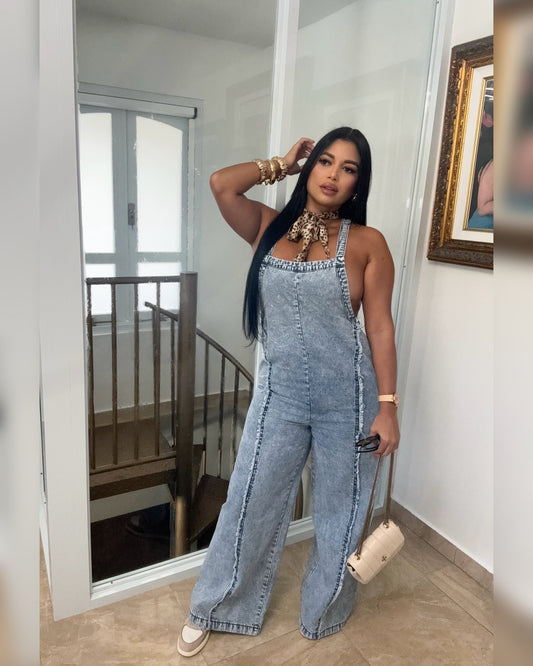 Blue wide leg Jumpsuit 🩵